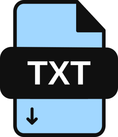 TXT Icon with transparent background