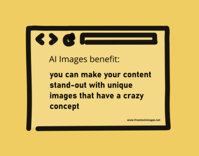 Explanation that AI images can help your content stand out